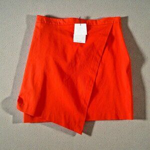 WON HUNDRED Orange Asymmetrical Skirt Size US 8 NEW NWT